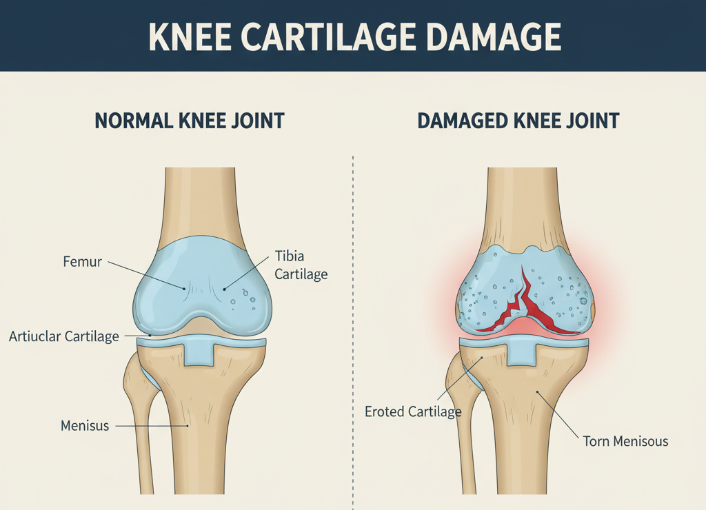 Everything about knee cartilage damage