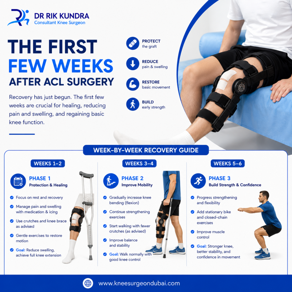 The first few weeks after ACL surgery
